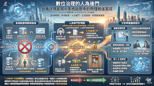 數位治理的人為後門 台南詐領案揭示系統斷層中的物理搬運風險