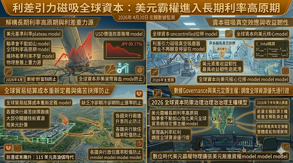 利差引力磁吸全球資本 美元霸權進入長期利率高原期