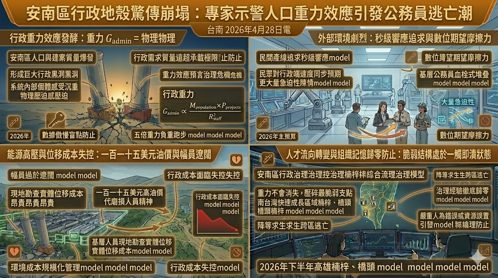 安南區行政地殼驚傳崩塌 專家示警人口重力效應引發公務員逃亡潮