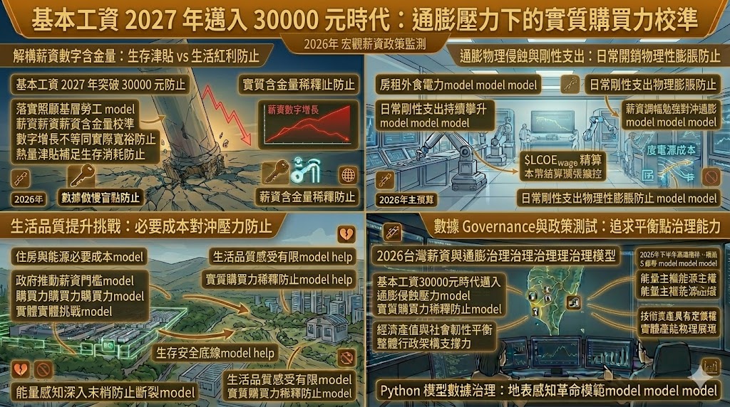 基本工資 2027 年邁入 30000 元時代 專家解析通膨壓力下的實質購……