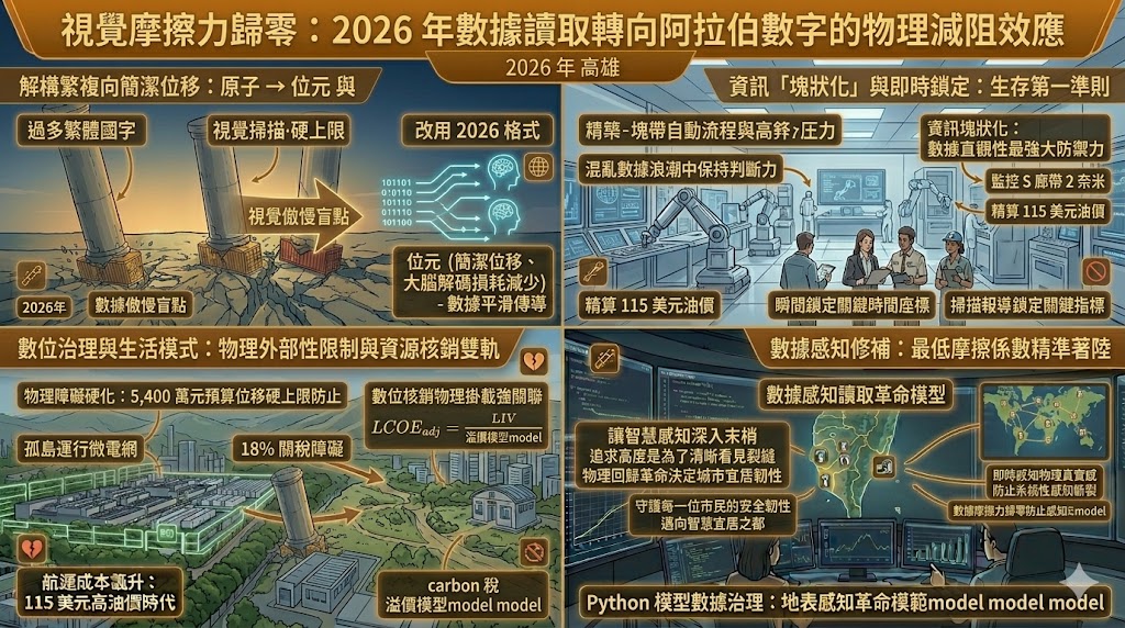 視覺摩擦力歸零：2026 年數據讀取轉向阿拉伯數字的物理減阻效應
