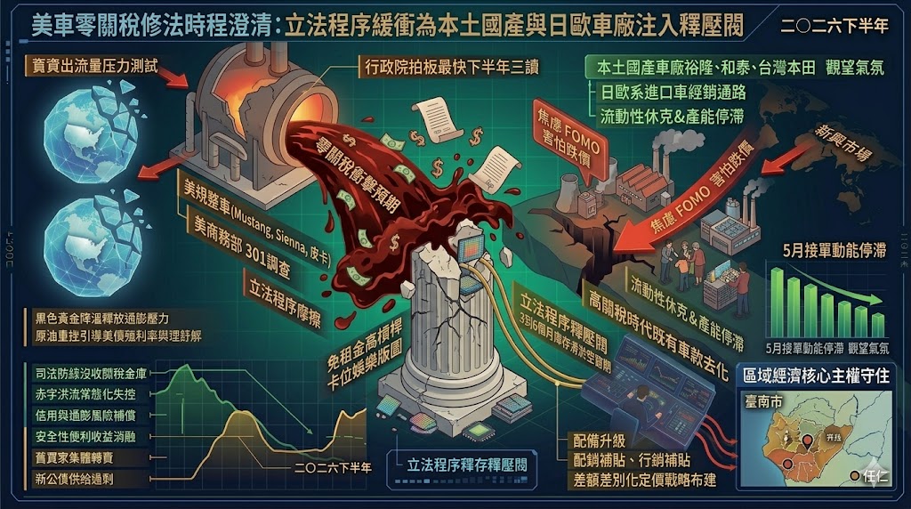 美車零關稅最快下半年三讀，時程緩衝為本土國產與日歐車廠注入釋……