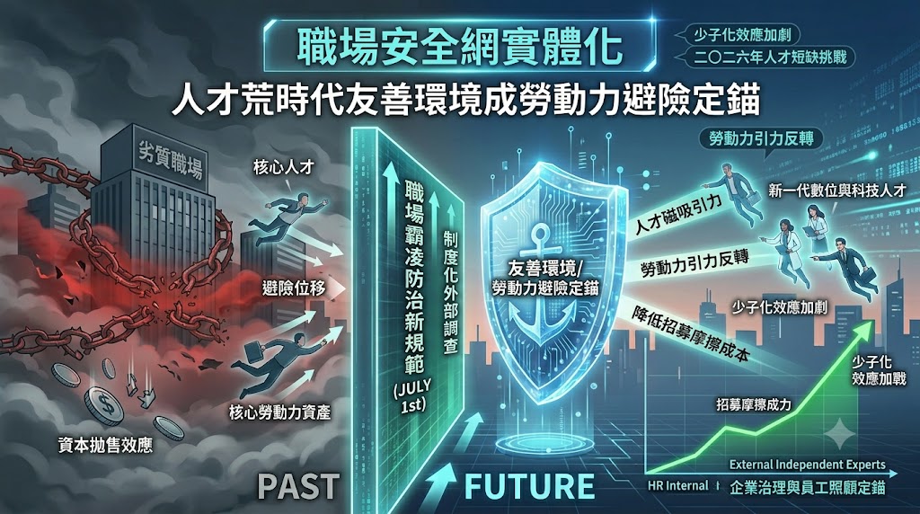 職場安全網實體化，人才荒時代友善環境成勞動力避險定錨