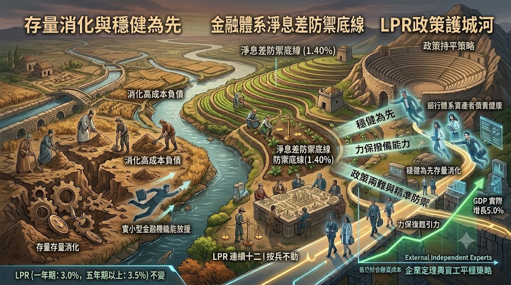 政策兩難與精準防禦：LPR連續十二個月按兵不動，人行力保銀行淨……