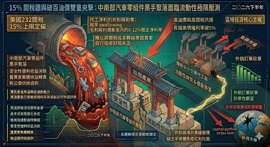 15% 關稅牆與破百油價雙重夾擊，中南部汽車零組件黑手聚落面臨流……