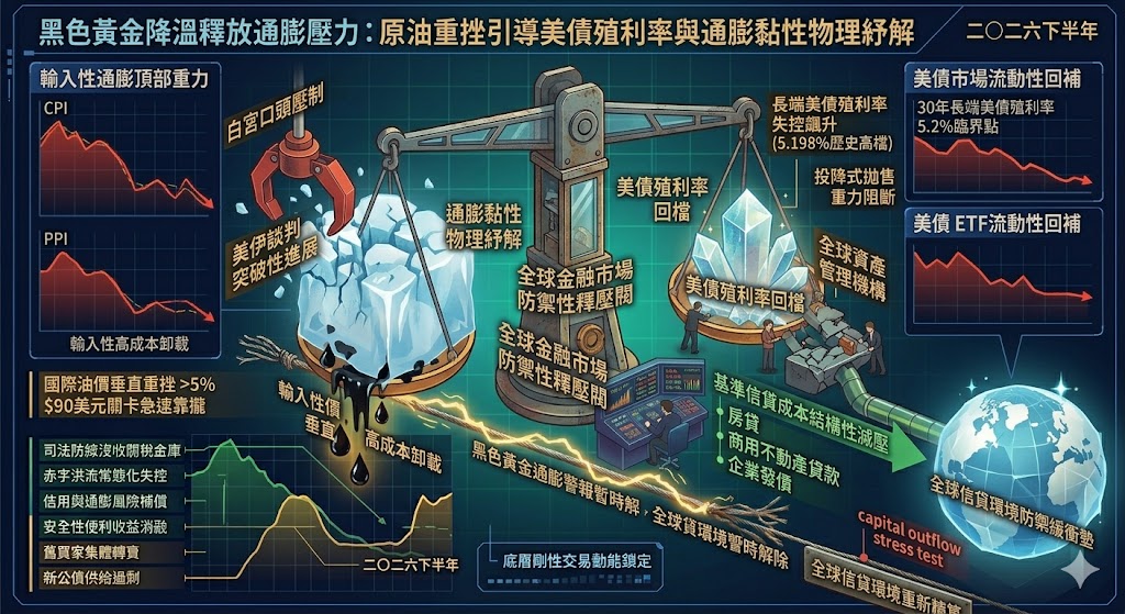 油價破百警報解除朝90美元靠攏,美債殖利率回檔通膨黏性獲實體紓……