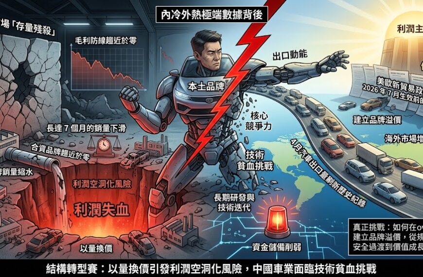 結構轉型賽：以量換價引發利潤空洞化風險，中國車業面...