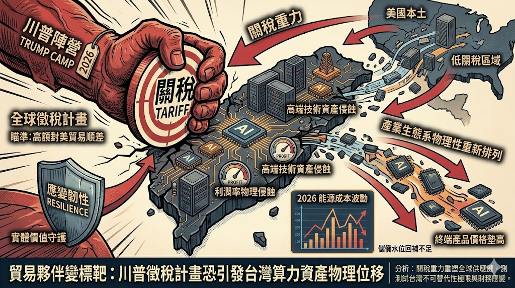 貿易夥伴變標靶:川普徵稅計畫恐引發台灣算力資產物理位移