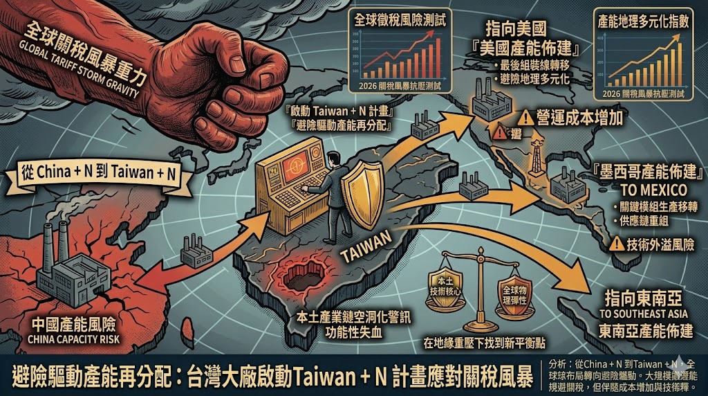 避險驅動產能再分配 台灣大廠啟動 Taiwan + N 計畫應對關稅風暴