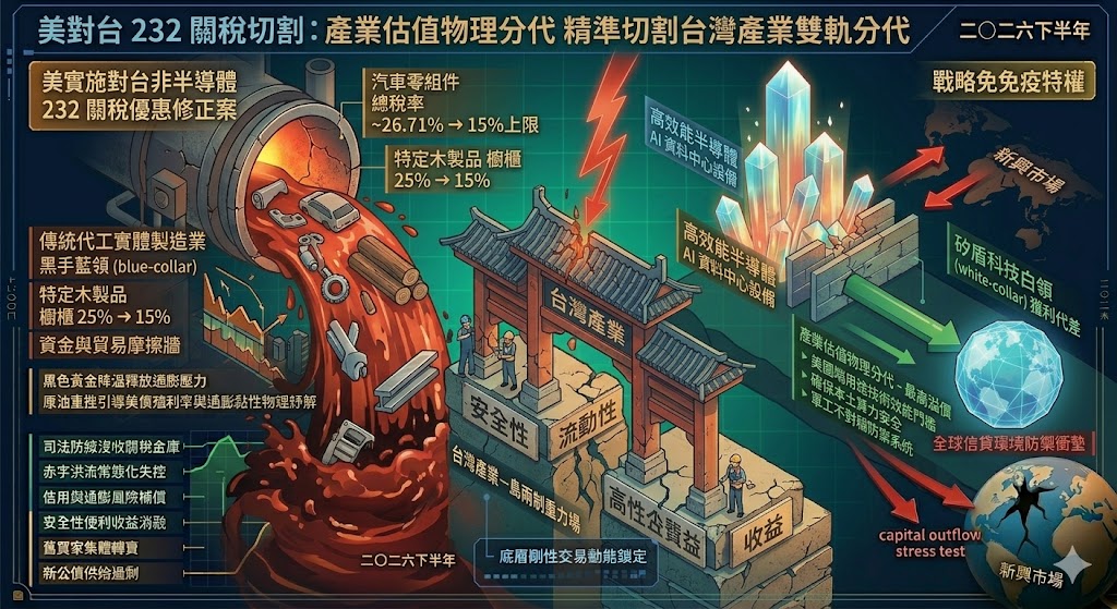 美實施對台非半導體 232 關稅優惠修正案，精準切割引發台灣產業……