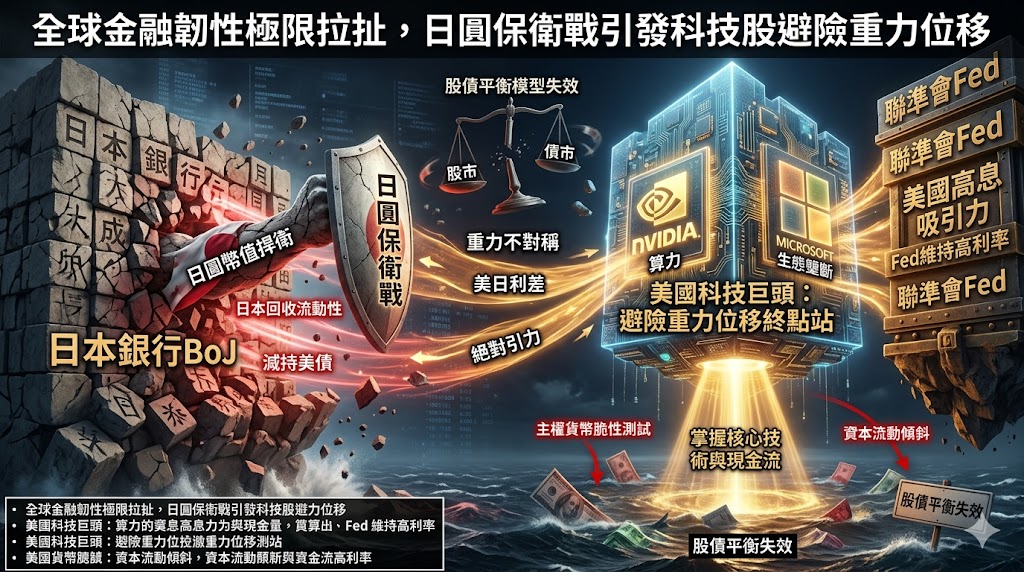 全球金融韌性極限拉扯，日圓保衛戰引發科技股避險重力位移