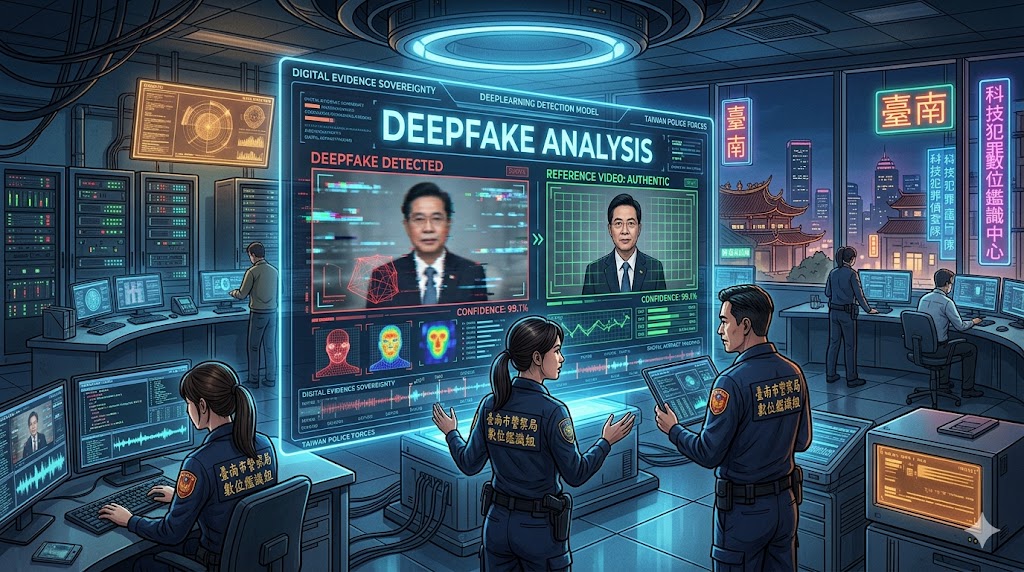 數位時代證據主權戰 台南警方科技手段識破 AI 變造影片保衛司法……
