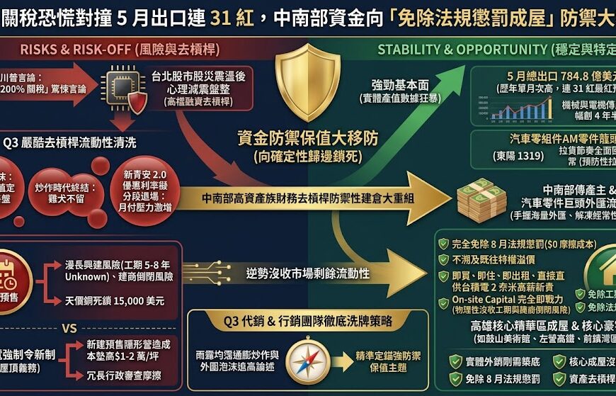 晶片關稅恐慌對撞 5 月出口連 31 紅，中南部資金向「免除法規懲……