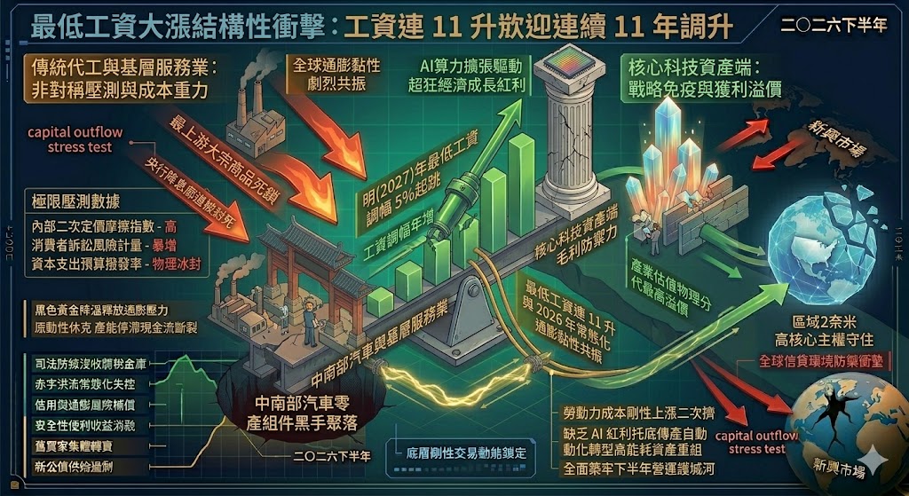 AI 算力擴張帶動超狂經濟成長，估明年最低工資 5% 起跳迎連續 11……