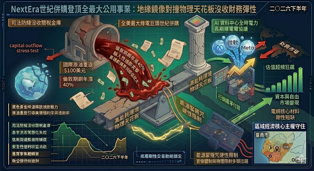 NextEra 世紀併購登頂全球最大公用事業，映照台電虧損與高能耗製……