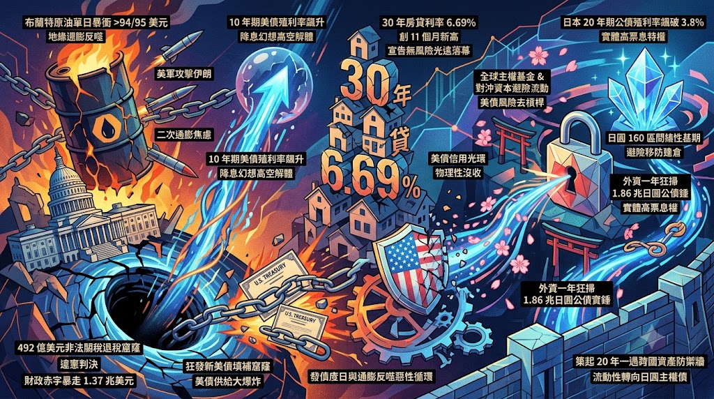 油價暴衝共振 492 億美元退稅窟窿，美債殖利率與 30 年房貸利率……