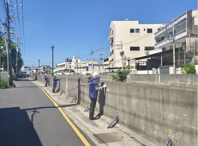 積極備戰巴威颱風來襲 三爺溪堤防於今(4)日緊急加高工程動工