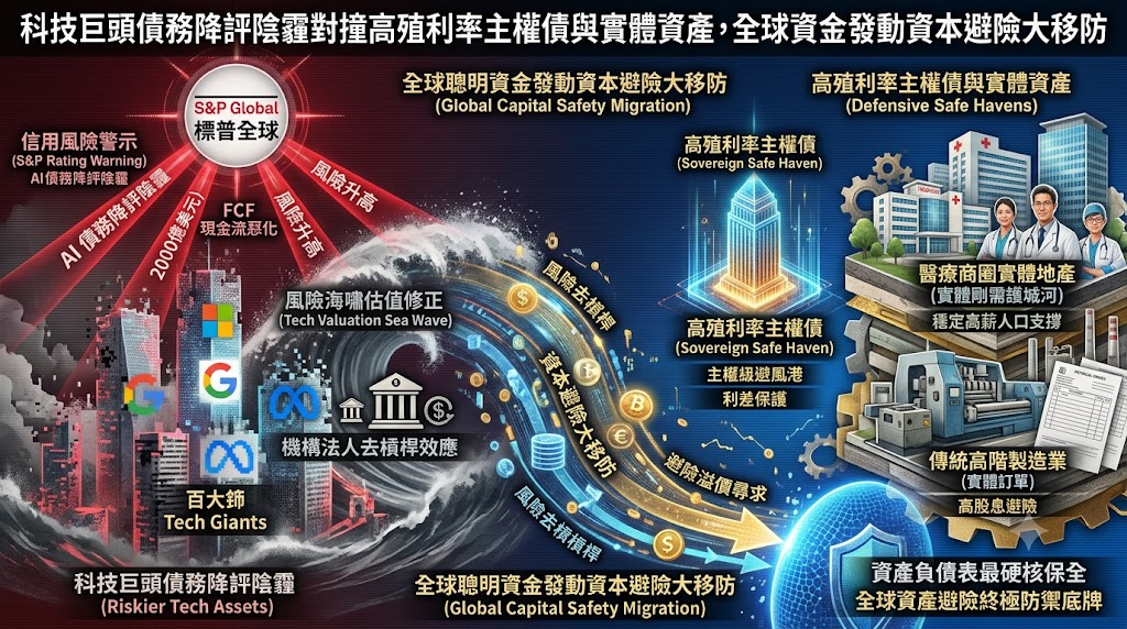 科技巨頭債務降評陰霾對撞高殖利率主權債與實體資產,全球資金發……