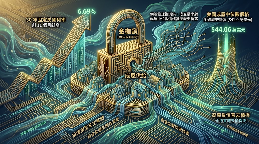 30 年房贷利率 6.69% 創 11 個月新高對撞成屋天價，美國房市迎金……