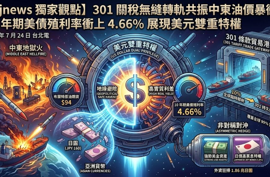 301 關稅無縫轉軌共振中東油價暴衝，10 年期美...