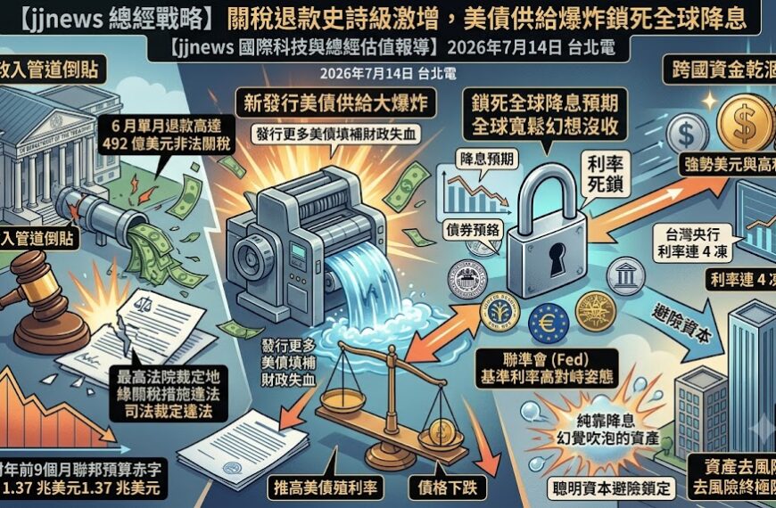 關稅退款492億美元激增財政失血，美債供給大爆炸鎖死全球貨幣降……