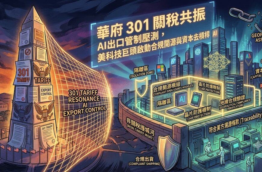 華府 301 關稅共振 AI 出口管制壓測，美科技巨頭啟動合規開源與……