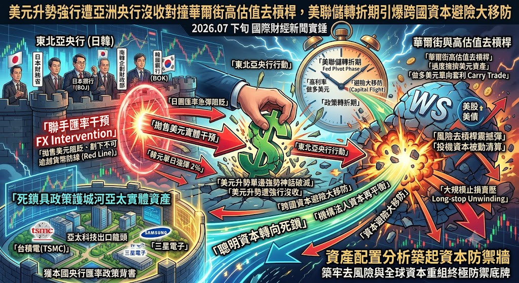 美元升勢強行遭亞洲央行沒收對撞華爾街高估值去槓桿，美聯儲轉折……