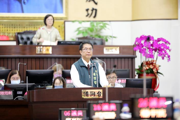 台南市議會第4屆第8次定期會開幕 黃偉哲率局處首長列席