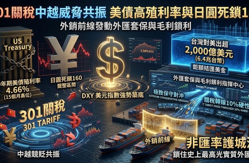 301關稅中越威脅共振美債高殖利率與日圓死鎖160，外銷前線發動外……