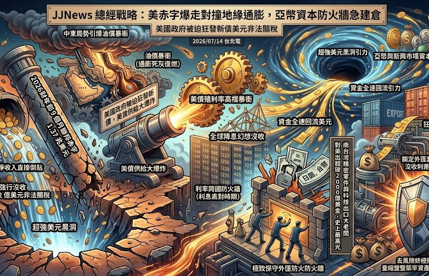 美赤字走闊共振油價通膨，美債殖利率暴衝考驗新興市場與亞幣資本……