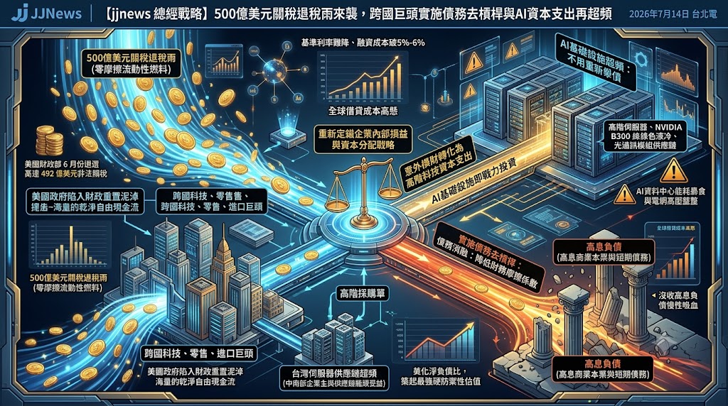 500億美元關稅退稅雨來襲，跨國巨頭實施債務去槓桿與AI資本支出……