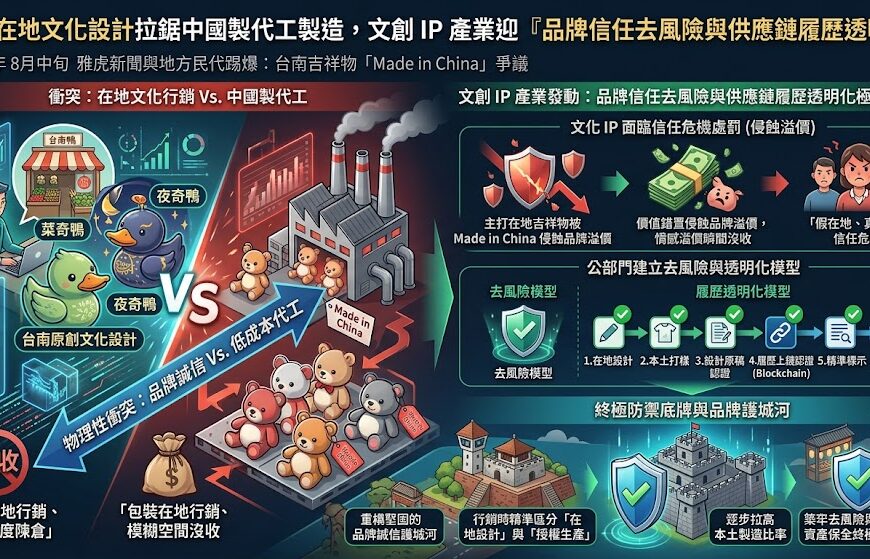 標榜在地文化設計拉鋸中國製代工製造，文創 IP 產...