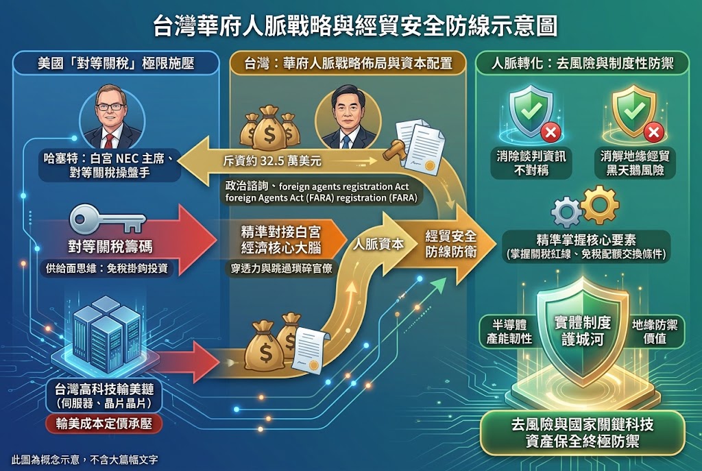 哈塞特掌對等關稅拉鋸科技鏈，台灣迎華府人脈戰略佈局