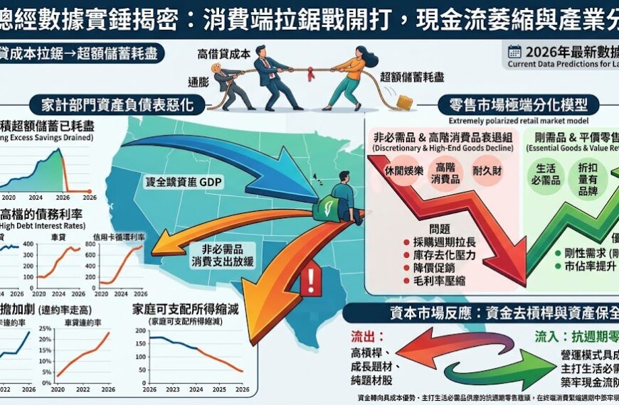 高借貸成本與通膨拉鋸超額儲蓄耗盡，美國消費端迎「現...