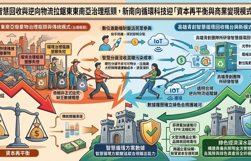 智慧回收與逆向物流拉鋸東南亞治理瓶頸，新南向循環科...