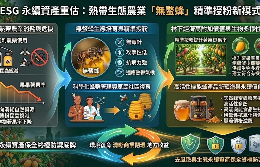 無螫蜂精準授粉拉鋸授粉昆蟲減少危機，熱帶生態農業迎...