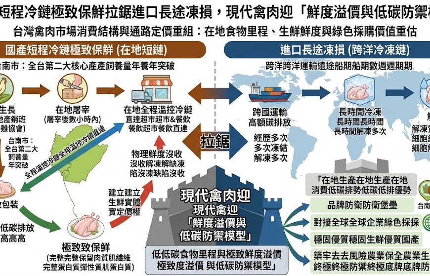 國產短程冷鏈極致保鮮拉鋸進口長途凍損，現代禽肉迎「...