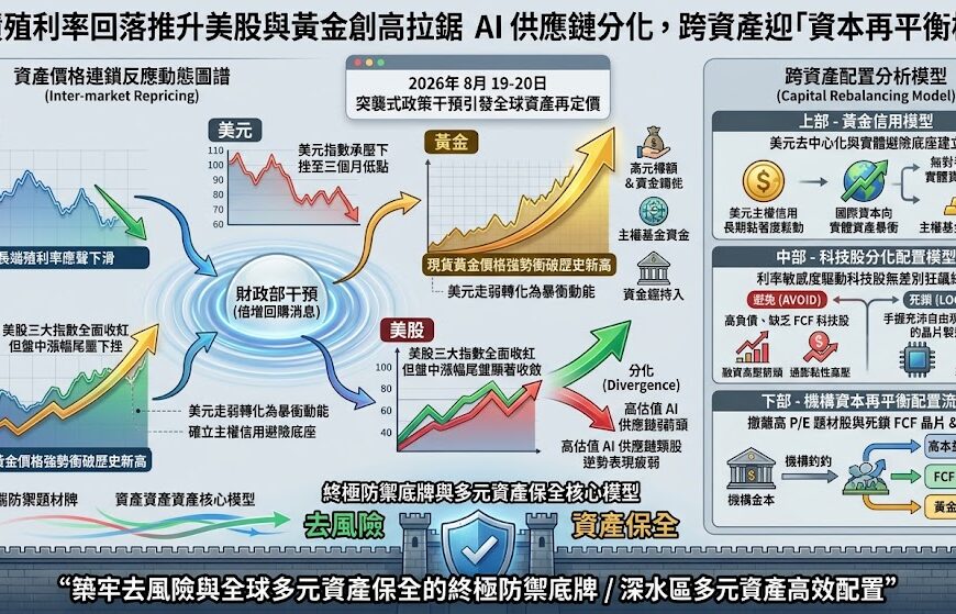 美債殖利率回落推升美股與黃金創高拉鋸 AI 供應鏈...