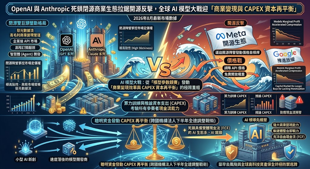 OpenAI 與 Anthropic 死鎖閉源商業生態拉鋸開源反擊,全球 AI 模……