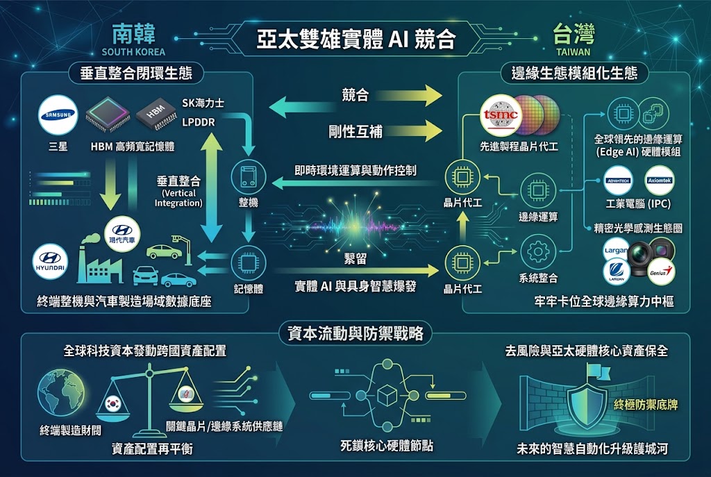 南韓整機整合拉鋸台灣邊緣生態,亞太雙雄迎實體 AI 競合