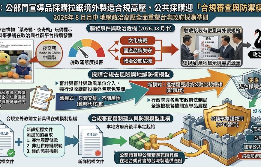 公部門宣導品採購拉鋸境外製造合規高壓，公共採購迎「...