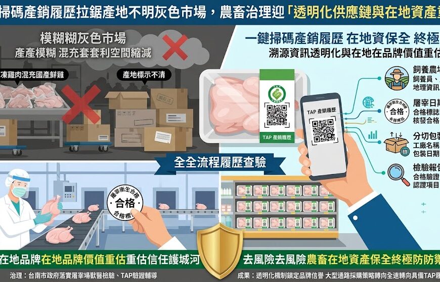一鍵掃碼產銷履歷拉鋸產地不明灰色市場，農畜治理迎「...