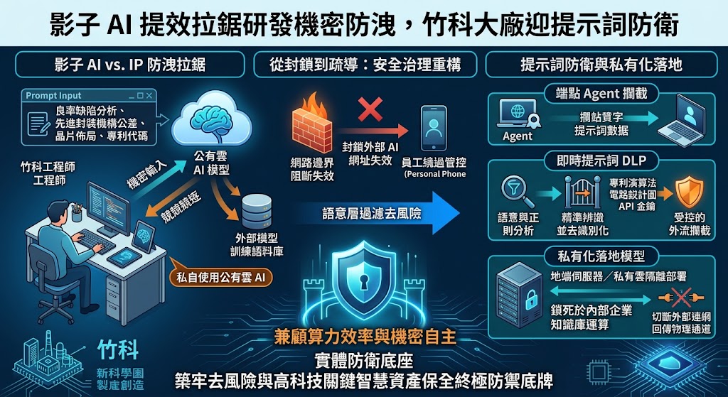 影子 AI 提效拉鋸研發機密防洩，竹科大廠迎提示詞防衛