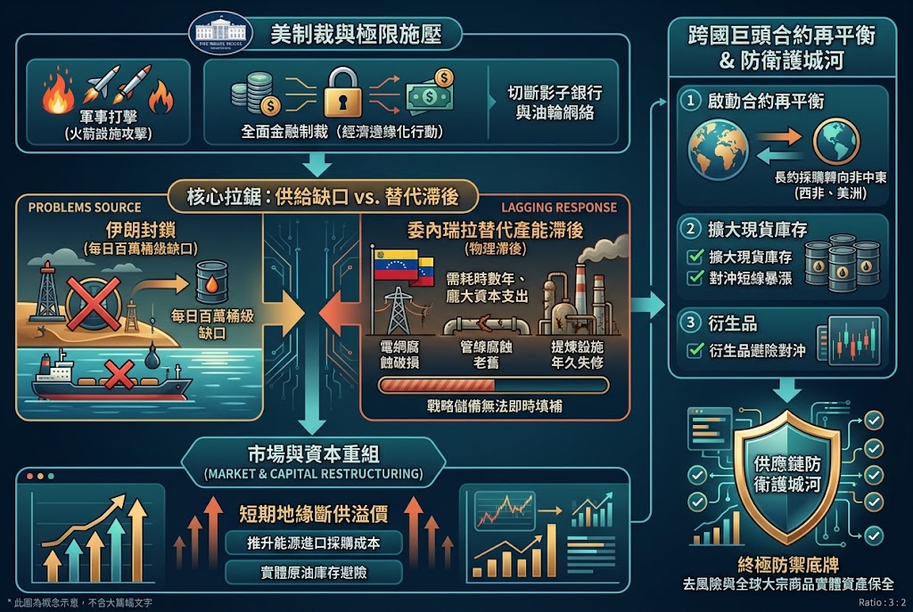 美制裁伊朗拉鋸替代產能滯後，全球油鏈迎供給避險