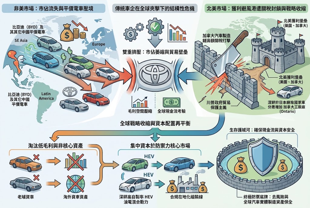 非美電車壓境拉鋸北美關稅壁壘，傳統車企迎資本再平衡