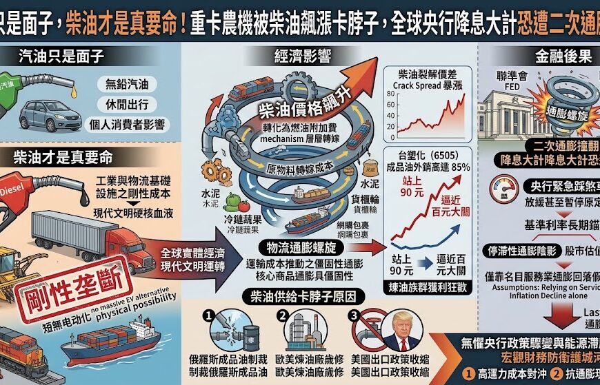 汽油只是面子，柴油才是真要命！重卡農機被柴油飆漲卡脖子，全球……