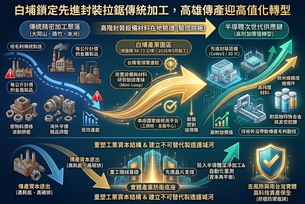 白埔鎖定先進封裝拉鋸傳統加工,高雄傳產迎高值化轉型