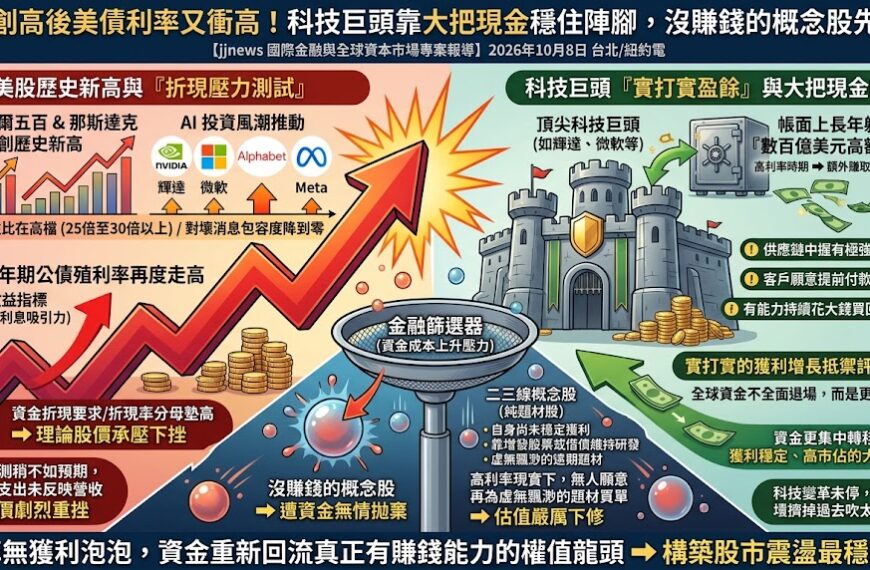 股市創高後美債利率又衝高！科技巨頭靠大把現金穩住陣...