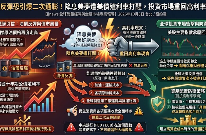 油價反彈恐引爆二次通膨！降息美夢遭美債殖利率打醒，...