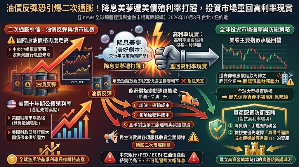 油價反彈恐引爆二次通膨!降息美夢遭美債殖利率打醒,投資市場重……
